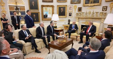 U.S. President Donald Trump meets with Israel's Prime Minister Benjamin Netanyahu in the Oval Office of the White House in Washington D.C., July 28, 2026. (AFP Photo)