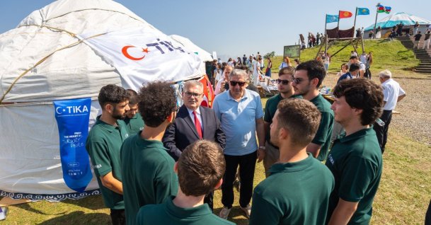 Students participating in TIKA's Development Ambassadors Program attend the 5th National Highland Festival, Göygöl, Azerbaijan, July 27, 2026. (Courtesy of  TIKA)