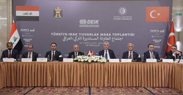 Turkish and Iraqi delegations attend the Türkiye-Iraq Business Roundtable Meeting in Ankara, July 28, 2026. (AA Photo)