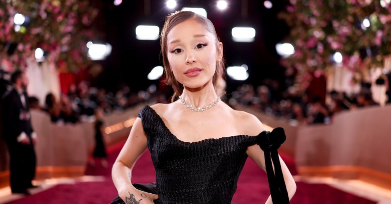 Ariana Grande at the 83rd Annual Golden Globes held at The Beverly Hilton in Beverly Hills, California, U.S., Jan. 11, 2026. (Getty Images Photo)