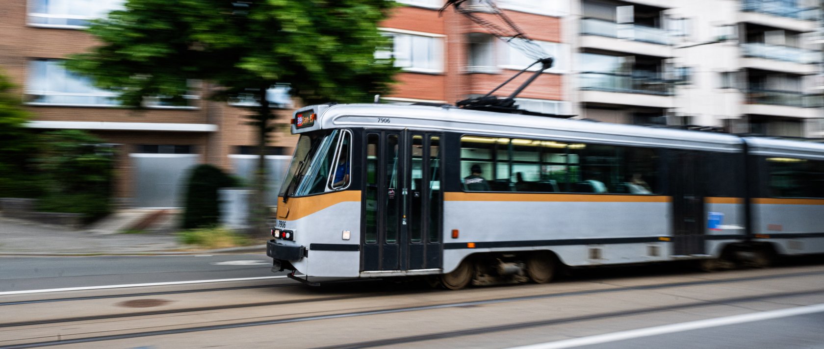 A tram of the Brussels public transport company STIB-MIVB, in Brussels, June 1, 2026. (AFP Photo)