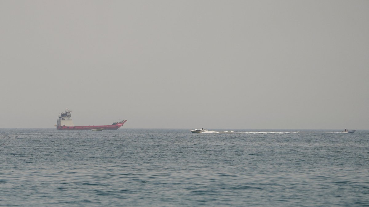 Vessels at the Strait of Hormuz, as seen from Musandam, Oman, July 29, 2026. (Reuters Photo)