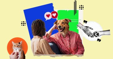 "Perhaps the reason for the strong bonds we form with pets is that human relationships are becoming increasingly complex, demanding more while offering less." (Illustration by Daily Sabah's Buğra Çakmak)