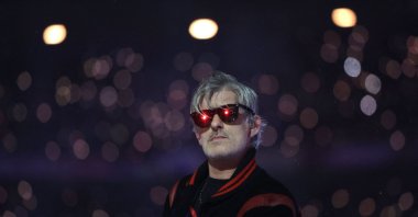 French DJ Kavinsky performs on stage during the Paris 2024 Paralympic Games Closing Ceremony at the Stade de France, in Saint-Denis, in the outskirts of Paris, France, Sept. 8, 2024. (AFP Photo)