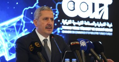 Deputy Trade Minister Mahmut Gürcan speaks at the Türkiye-Tunisia Business and Investment Development Forum, Istanbul, Türkiye, July 29, 2026. (AA Photo)