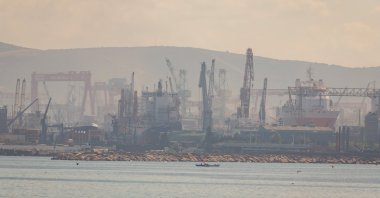 A view of a shipyard zone in Tuzla district, Istanbul, Türkiye, July 16, 2026. (Reuters Photo)