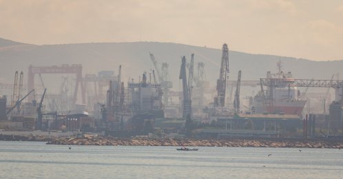 A view of a shipyard zone in Tuzla district, Istanbul, Türkiye, July 16, 2026. (Reuters Photo)