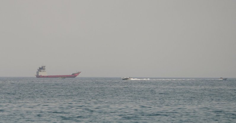 Vessels at the Strait of Hormuz, as seen from Musandam, Oman, July 29, 2026. (Reuters Photo)