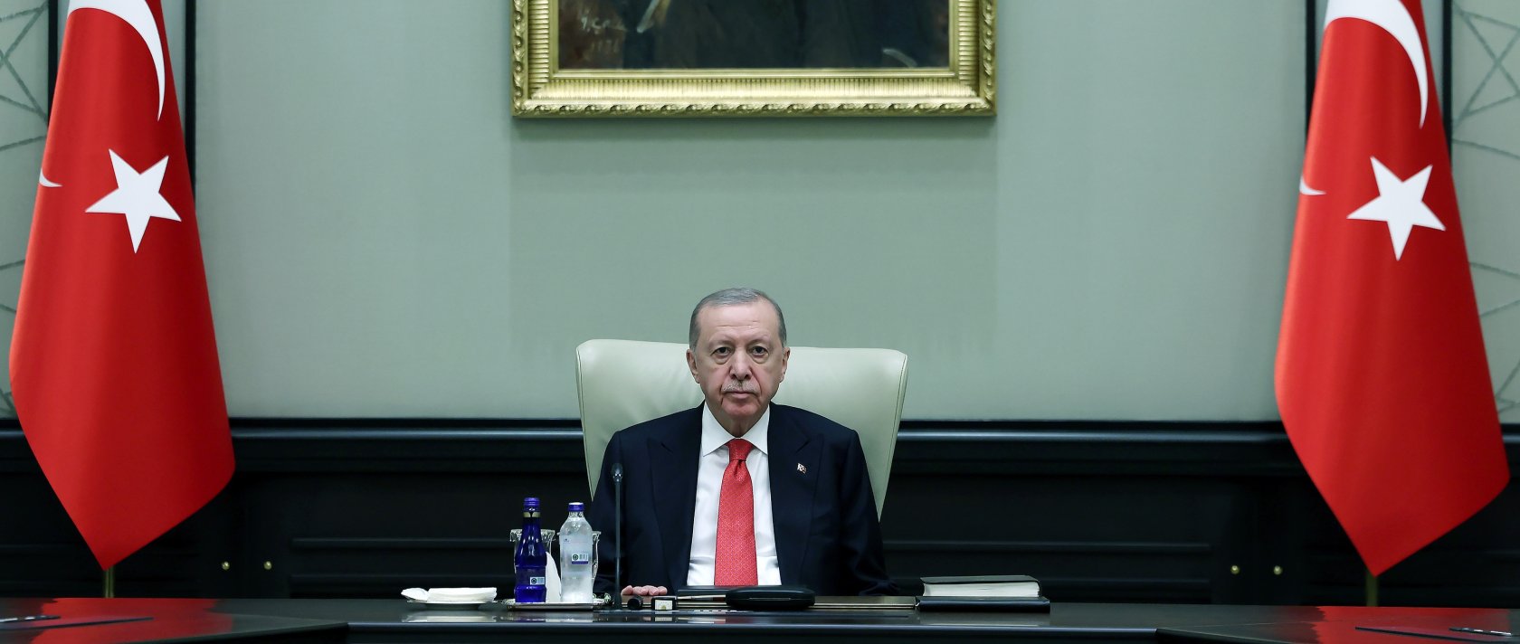 President Recep Tayyip Erdoğan chairs a cabinet meeting in the capital Ankara, July 29, 2026. (DHA Photo)