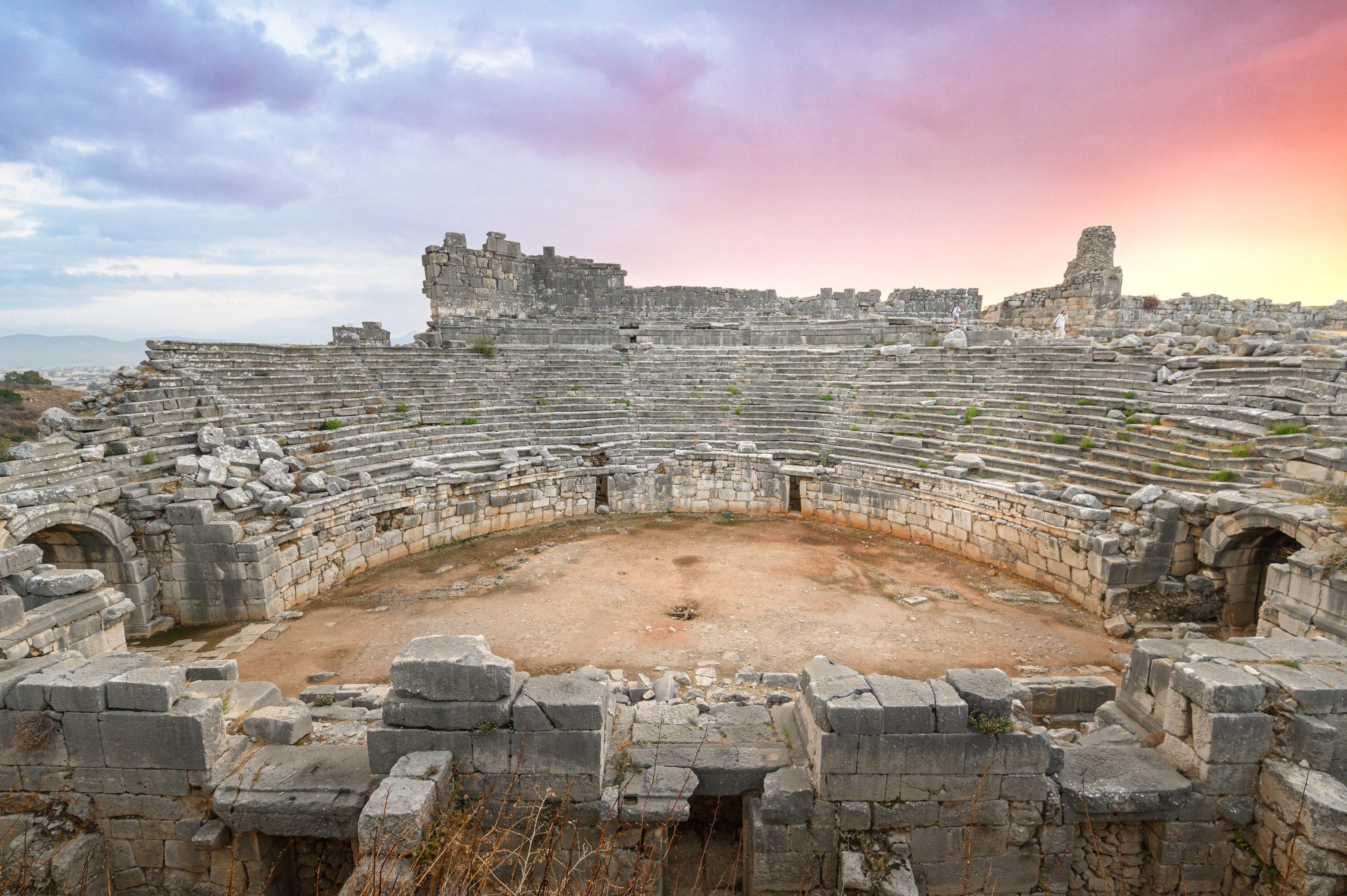 An undated general view of the ruins of ancient city of Xanthos-Letoon, capital of Lycia, at sunset, Antalya, Türkiye. (Shutterstock Photo)