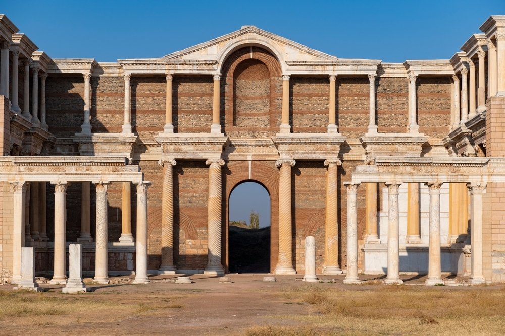 An undated view of the ruins of Sardis, the capital of the ancient Lydian civilization, Manisa, Türkiye. (Shutterstock Photo)