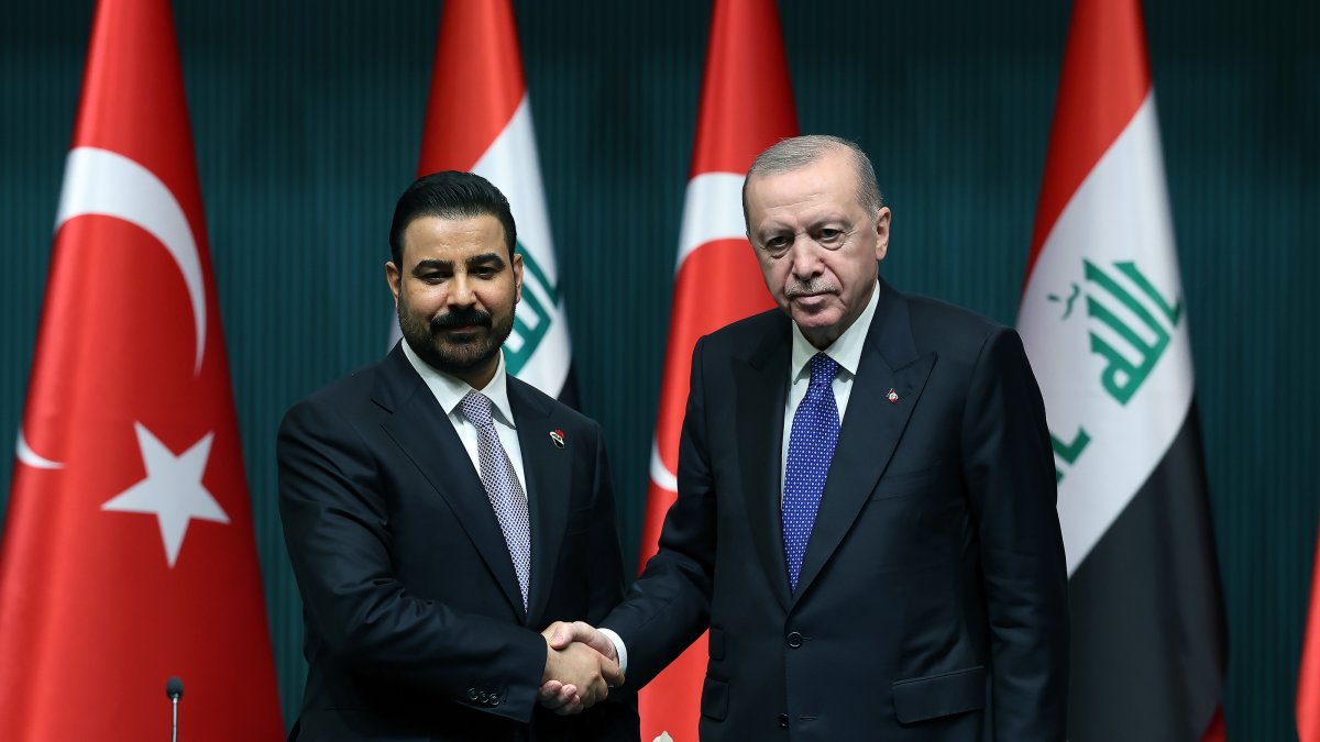 President Recep Tayyip Erdoğan and Iraqi Prime Minister Ali al-Zaydi hold a joint news conference following their meetings, Ankara, Türkiye, July 28, 2026. (AA Photo)