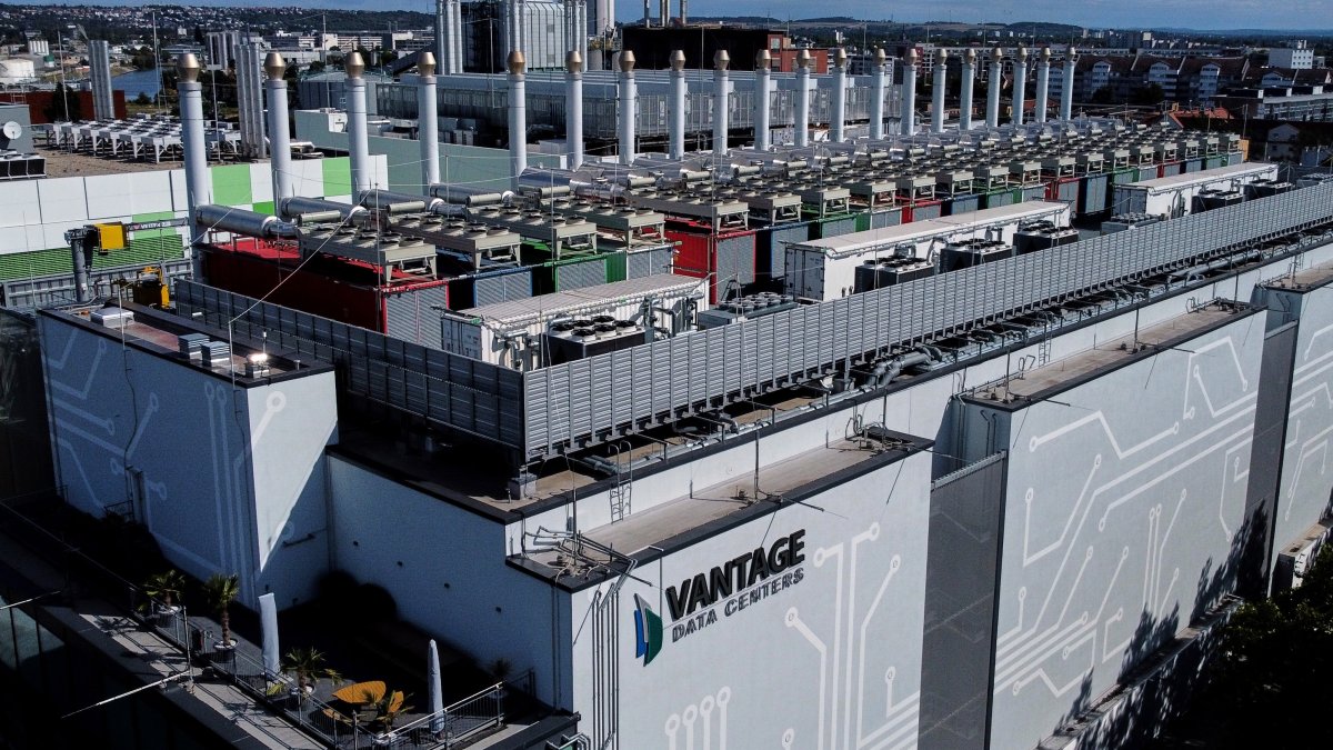 A data center is pictured in Frankfurt, Germany, Aug. 22, 2025. (AP Photo)