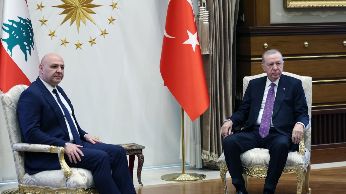 President Recep Tayyip Erdoğan and Lebanese President Joseph Aoun hold talks in Ankara, Türkiye, July 30, 2026. (DHA Photo)