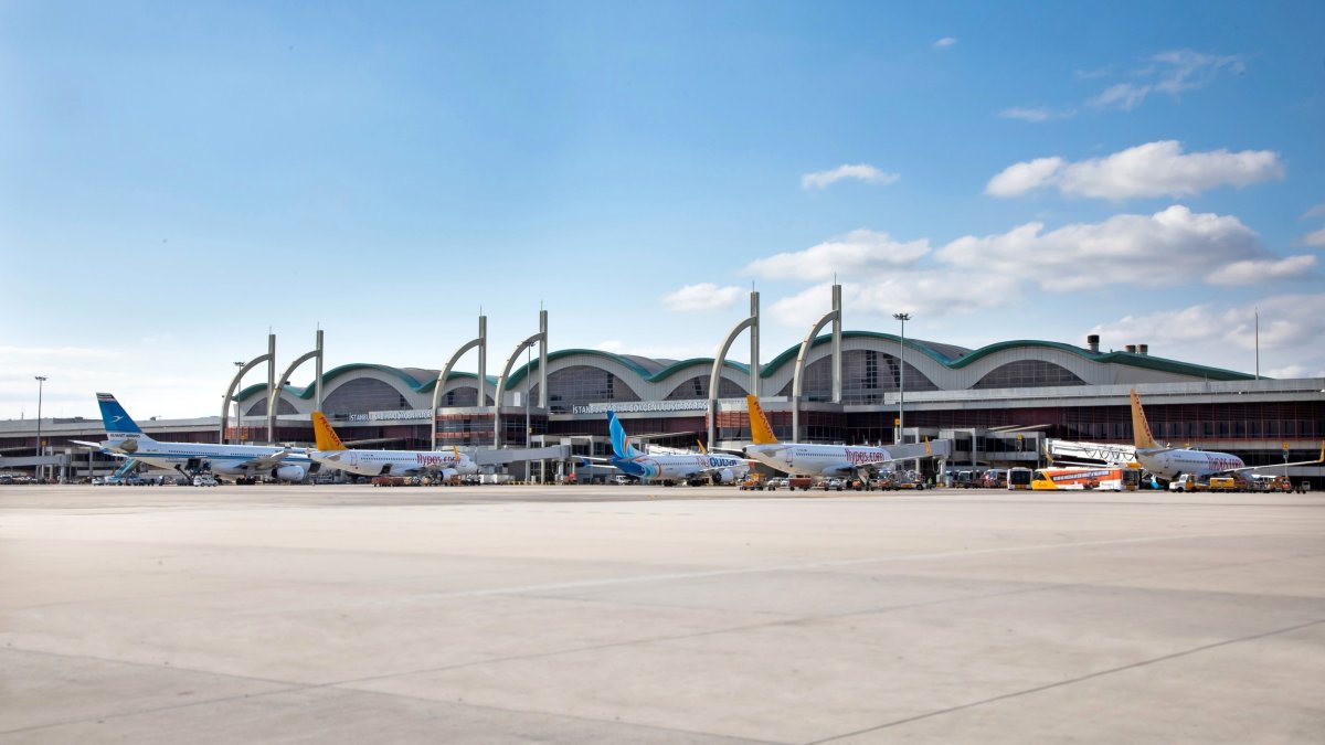 Planes sit on the tarmac of Istanbul Sabiha Gökçen International Airport, Istanbul, Türkiye, July 13, 2026. (IHA Photo)