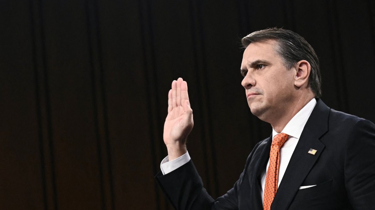Acting U.S. Attorney General Todd Blanche is sworn in during a Senate Judiciary Committee hearing on his nomination, Washington, D.C., U.S., July 15, 2026. (AFP Photo)