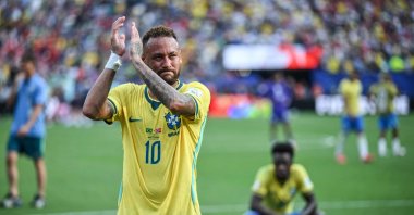 Brazil's Neymar reacts after losing the 2026 FIFA World Cup round of 16 match against Norway at the New York/New Jersey Stadium, East Rutherford, U.S., July 5, 2026. (AFP Photo)
