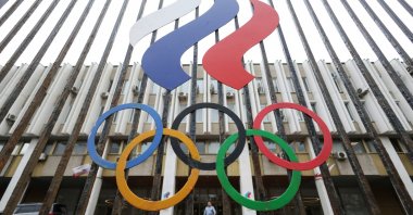A man walks at the Russian Olympic Committee headquarters, Moscow, Russia, July 8, 2026. (Reuters Photo)