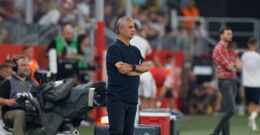 Fenerbahçe's coach Ismail Kartal during the UEFA Champions League second round qualifiers match against Gornik Zabrze at Arena Zabrze, Zabrze, Poland, July 29, 2026. (IHA Photo)