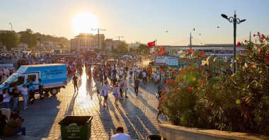 A general view of the crowded Eminönü district, a key commercial and transportation hub in Istanbul, Türkiye, June 30, 2026. (Shutterstock Photo)