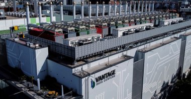 A data center is pictured in Frankfurt, Germany, Aug. 22, 2025. (AP Photo)