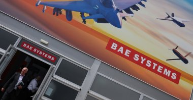 An attendee visits the BAE Systems pavilion at the Farnborough International Airshow, in Farnborough, U.K., July 23, 2026. (Reuters Photo)