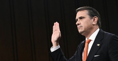 Acting U.S. Attorney General Todd Blanche is sworn in during a Senate Judiciary Committee hearing on his nomination, Washington, D.C., U.S., July 15, 2026. (AFP Photo)