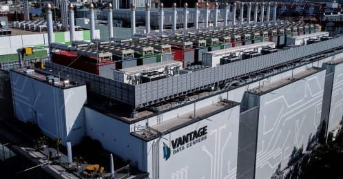 A data center is pictured in Frankfurt, Germany, Aug. 22, 2025. (AP Photo)