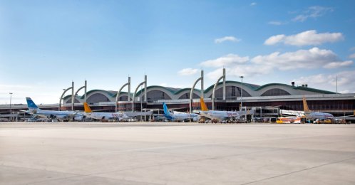 Planes sit on the tarmac of Istanbul Sabiha Gökçen International Airport, Istanbul, Türkiye, July 13, 2026. (IHA Photo)