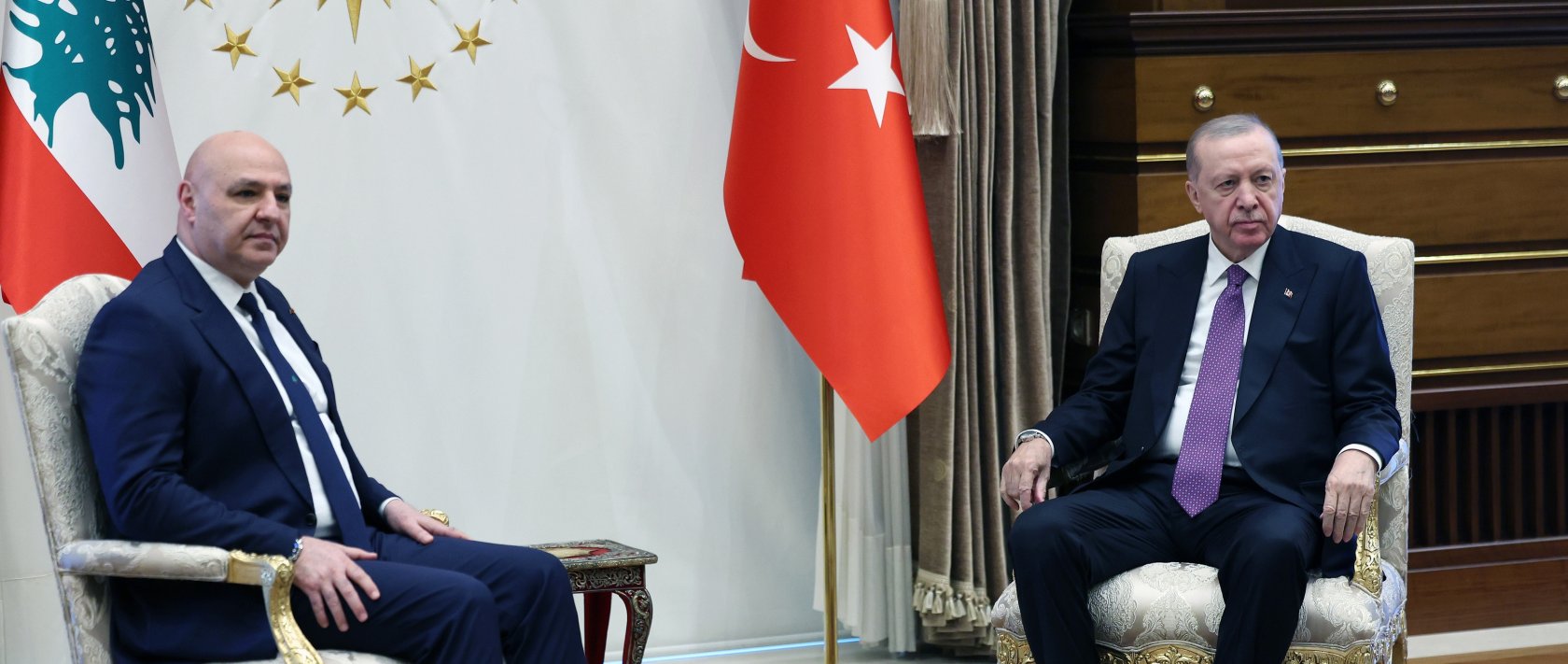 President Recep Tayyip Erdoğan and Lebanese President Joseph Aoun hold talks in Ankara, Türkiye, July 30, 2026. (DHA Photo)