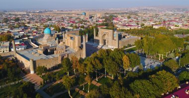 An aerial view of Samarkand, Uzbekistan, Aug. 2, 2023. (Shutterstock Photo)