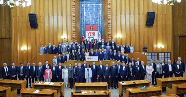 Members of the New Party's parliamentary group meet under the chairmanship of party leader Özgür Özel, Ankara, Türkiye, July 28, 2026. (DHA Photo)
