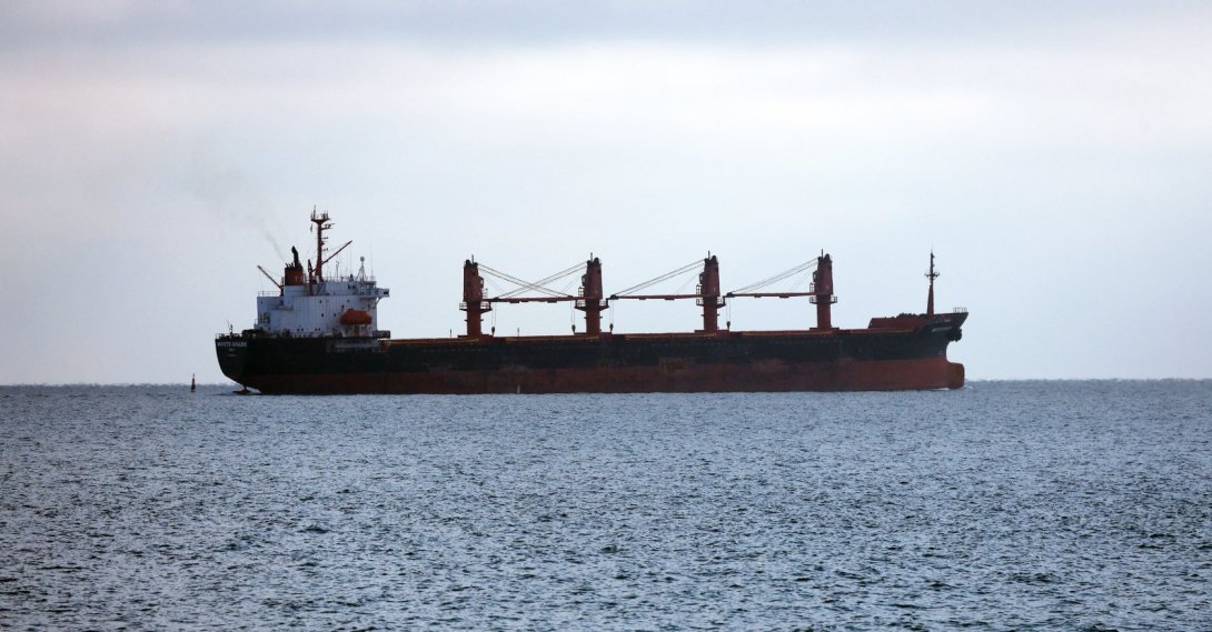 A ship is in the Black Sea off the coast of Odesa, Ukraine, Nov. 27, 2024. (AFP File Photo)