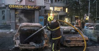 Rescuers work at the site of a Russian missile strike on a residential area amid the Russian invasion, Kyiv, Ukraine, Aug. 1, 2026. (EPA Photo)