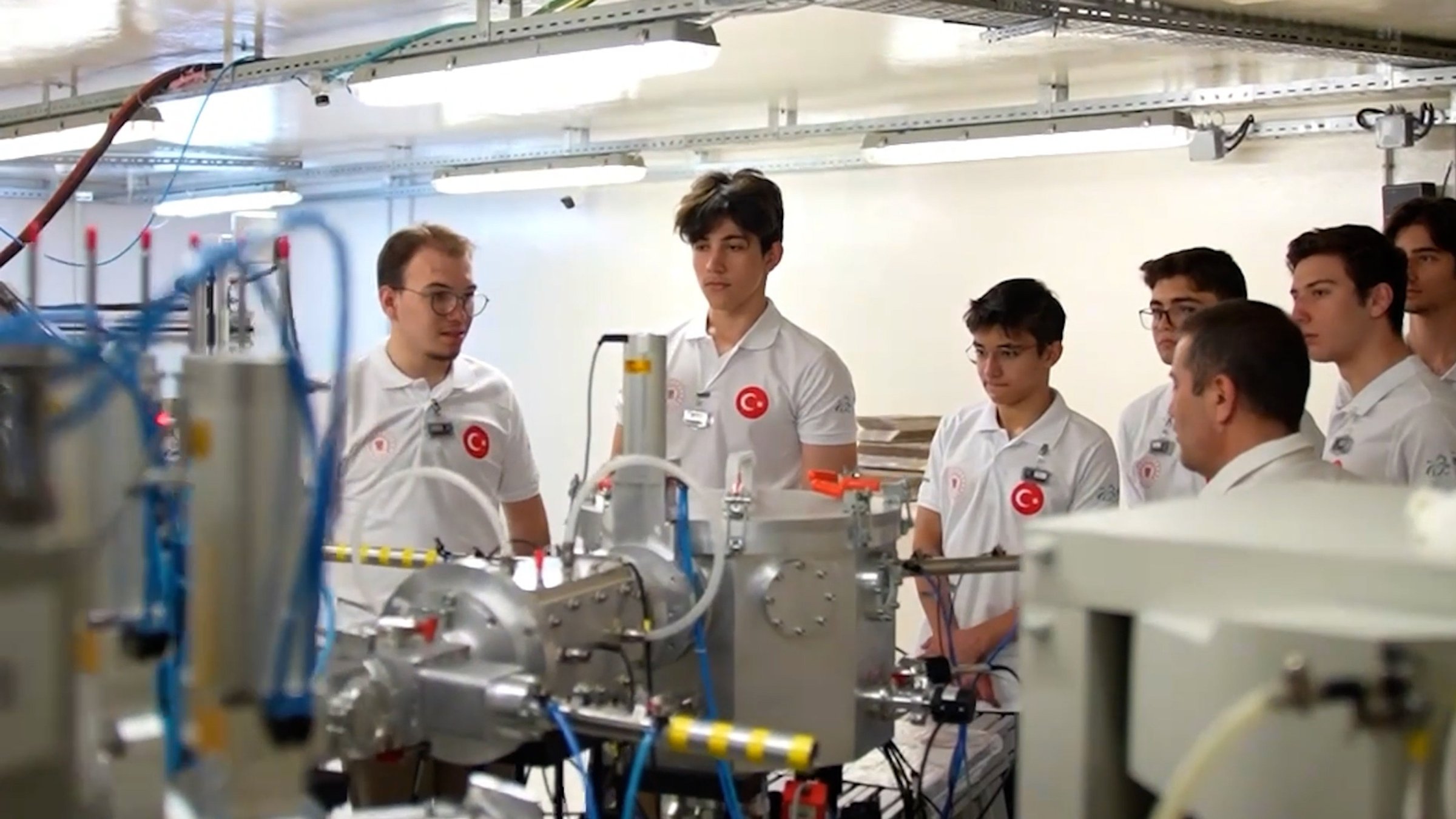 High school students do last preparations ahead of the International Nuclear Science Olympiad (INSO-2026) in Ankara, Türkiye, Aug. 1, 2026. (AA Photo)