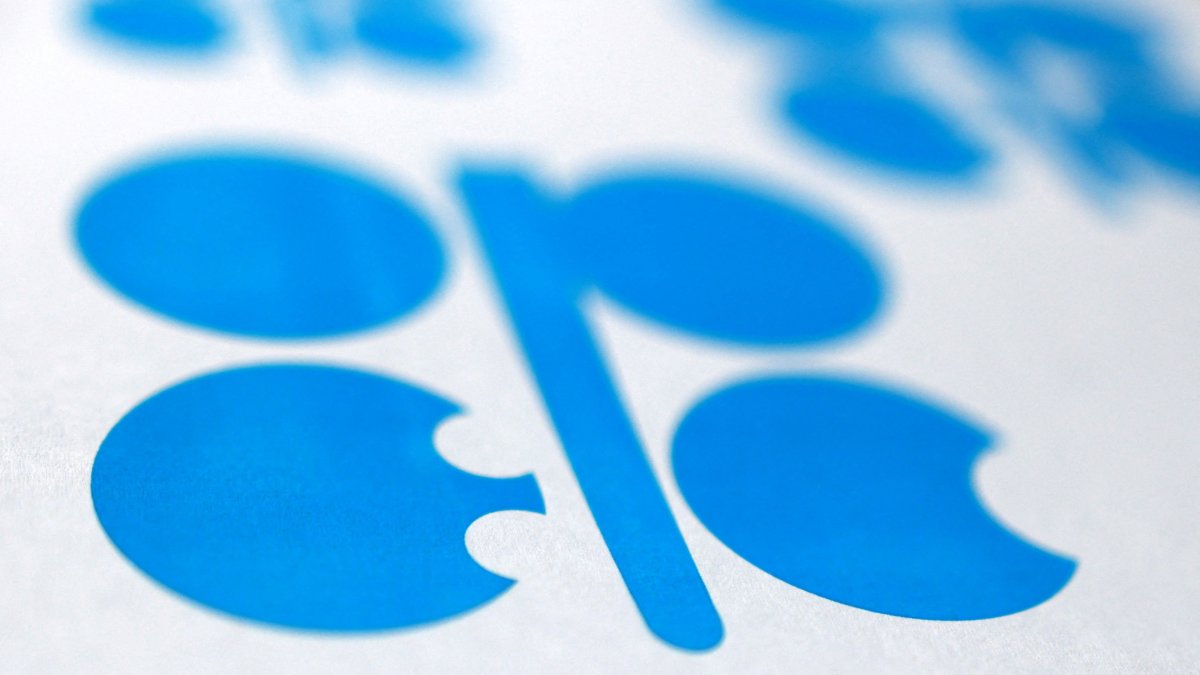 The OPEC logo is seen in this illustration taken on June 25, 2026. (Reuters Photo)