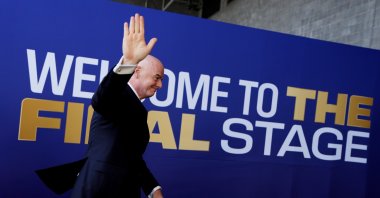 FIFA President Gianni Infantino before the FIFA World Cup 2026 final between Spain and Argentina, in East Rutherford, New Jersey,  July 19, 2026. (Getty Images Photo)