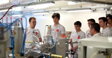High school students do last preparations ahead of the International Nuclear Science Olympiad (INSO-2026) in Ankara, Türkiye, Aug. 1, 2026. (AA Photo)