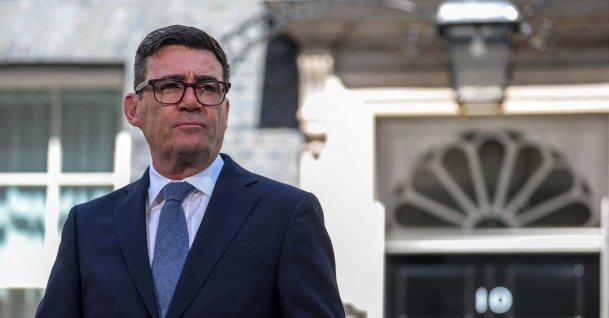 Andy Burnham looks on as he delivers a speech outside 10 Downing Street after taking office, London, Britain, July 20, 2026. (Reuters Photo)