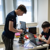 Imam Hatip students check their robotics and drone projects after the competitions, Istanbul, Türkiye, July 28, 2026. (AA Photo) 