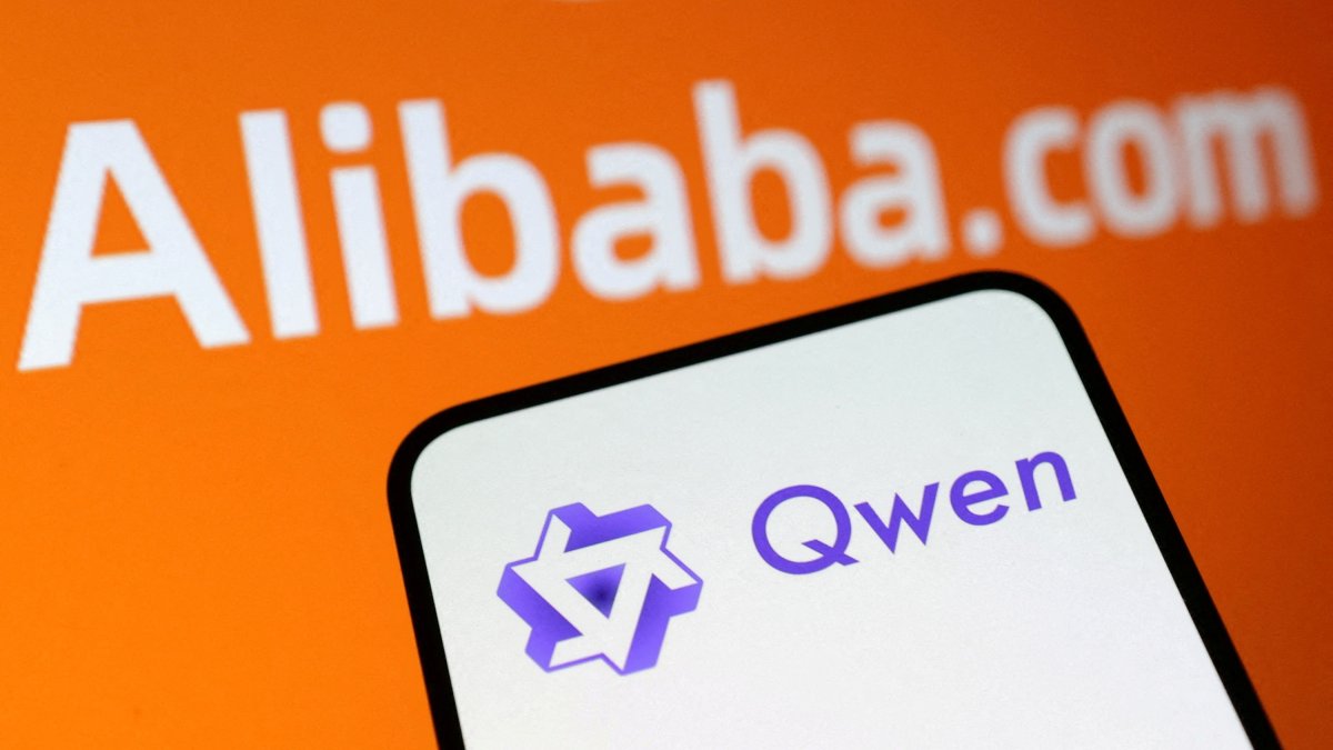 The Qwen and Alibaba logos are seen in this illustration, Jan. 29, 2025. (Reuters File Photo)