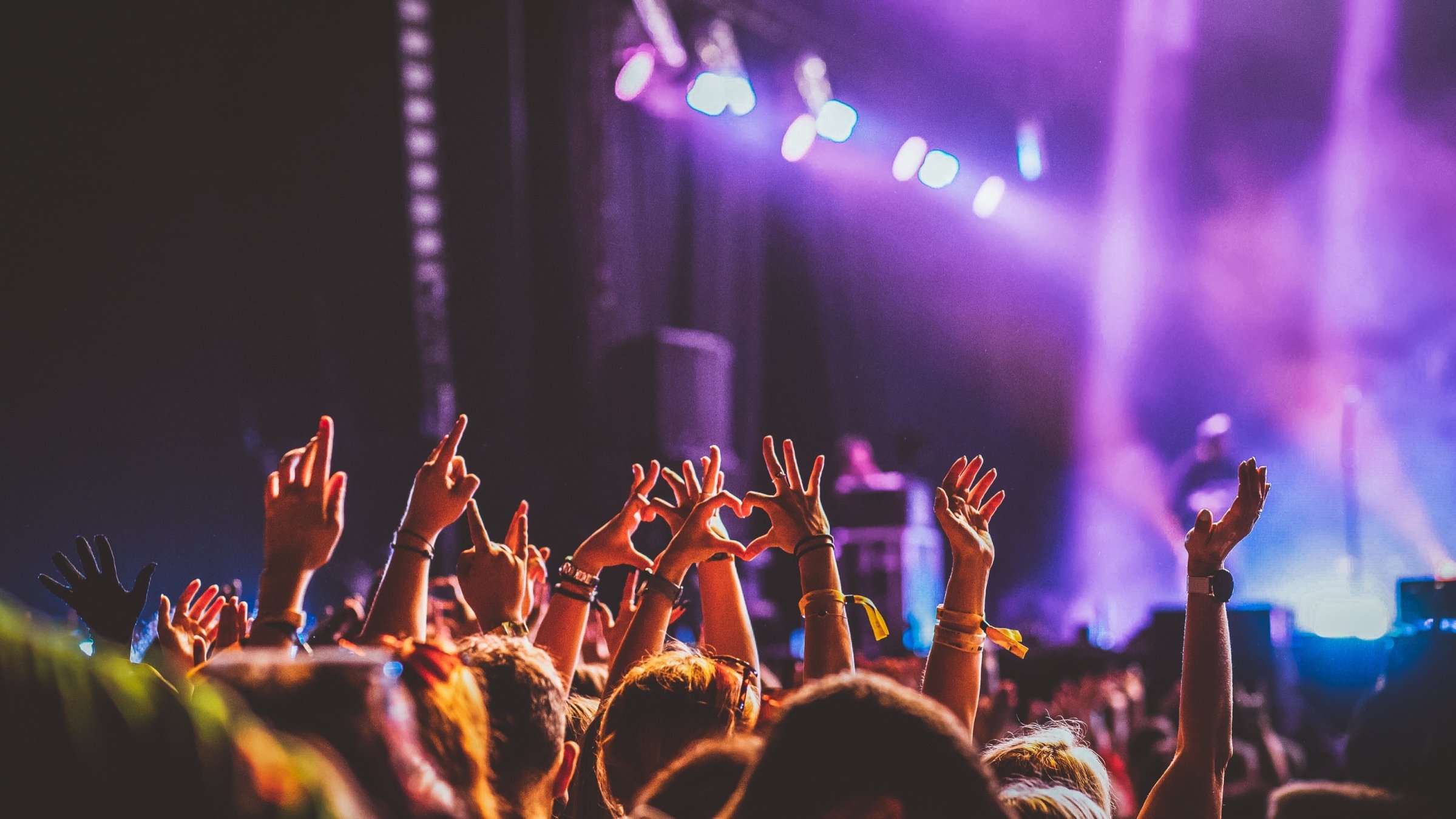 Festivalgoers enjoy a live music performance during a festival. (Shutterstock Photo)