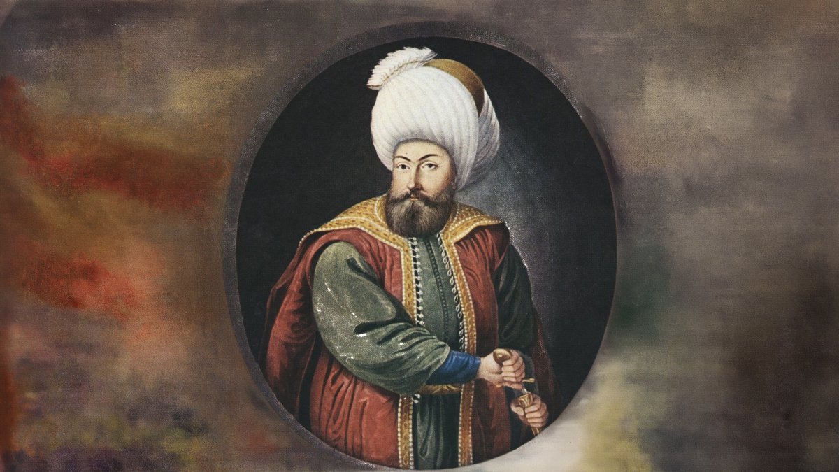 A portrait of Osman I, also known as Osman Gazi, the founder of the Ottoman Empire. (Wikipedia Photo – Edited by Daily Sabah's Mehmet Mücahit Yılmaz)
