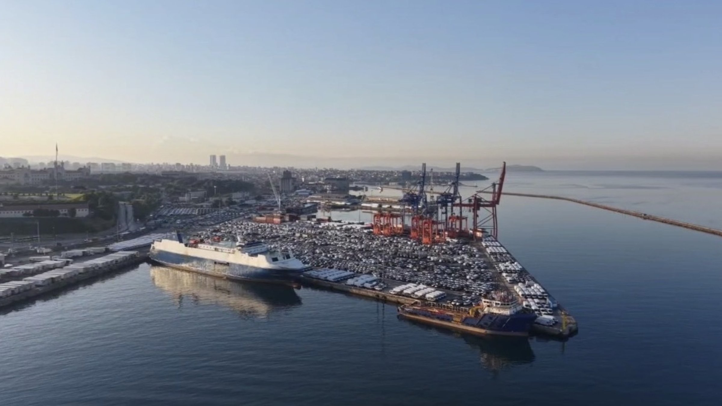 A view of the Haydarpaşa Port, Istanbul, Türkiye, Aug. 3, 2026. (DHA Photo)