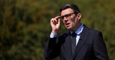 Britain's Prime Minister Andy Burnham speaks to the media in Dover, U.K., Aug. 2, 2026. (AFP Photo)