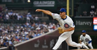 Chicago Cubs pitcher Jameson Taillon delivers the ball during the first inning against the Detroit Tigers at Wrigley Field, Chicago, Illinois, U.S., July 20, 2026. (Reuters Photo)  