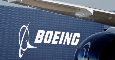 A Boeing logo is seen before the opening of the 55th International Paris Airshow at Le Bourget Airport near Paris, France, June 13, 2025. (Reuters Photo)