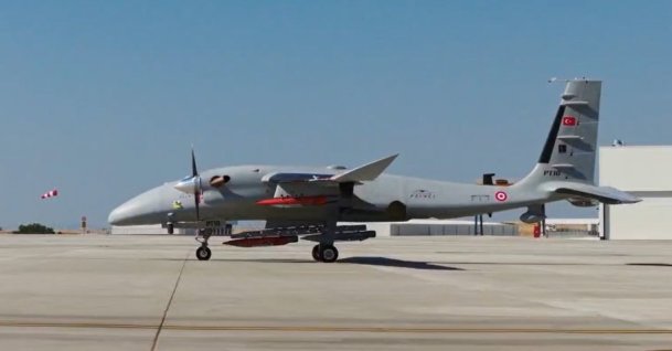 Bayraktar Akıncı UCAV, developed by Turkish defense giant Baykar, is seen in this photo released on July 29, 2026. (IHA Photo)