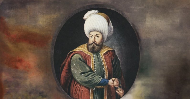 A portrait of Osman I, also known as Osman Gazi, the founder of the Ottoman Empire. (Wikipedia Photo – Edited by Daily Sabah's Mehmet Mücahit Yılmaz)