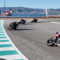Turkish motorcycle racers Toprak Razgatlıoğlu, Deniz Öncü, Can Öncü and Bahattin Sofuoğlu train at the Motor Sports Development Center, Kocaeli, Türkiye, July 7, 2026. (AA Photo)